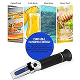 Yiteng　ポケット糖度計　健康管理に自由研究に　家庭用０~80度糖度　電源不要 小型 測定器　果物、野菜、料理、家庭菜園等に対応　ATC 温度自動補正機能　ハンディタイプ糖度計