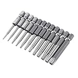 Baoblaze 12本入り　六角　シャンク　磁気　トルクス　スクリュー　ドライバ　ビットヘッド　