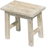 天然木製 ホワイトスツール型花台(フラワースタンド) Sサイズ1台 40cm*36cm*25cm プランターラック YT-4036