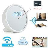 WISEUP 8GB 1920x1080P HD Onvif WiFi IP Network Hidden Camera Clock Motion Detector Camcorder Support