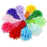 WensLTD 10pcベビーキッズレース花ヘアバンド