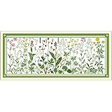 Joy Sunday クロスステッチキット 14CT 刻印刺繍キット 精密プリント針仕事 草原の花 85×36cm