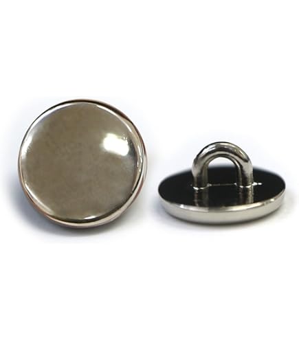 Amazon | 【フラット足付き】メタルシンプルボタン ＃C601 1穴