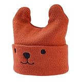 Domybest ベビー帽子 ニット帽子 子供 ハット 女の子 男の子 4色 ベアの形 防寒対策 快適柔らかく 防風 お祝いギフト 幼稚園 七五三 誕生日 記念日