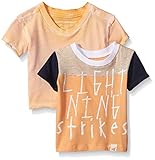 Burt 's Bees Baby Boys 'オーガニック' Lightening Strikes ' Tee and SunbleachedロゴTee