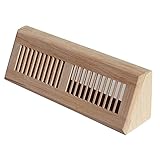 WELLAND® 18 Inch Red Oak Hardwood Vent Baseboard Diffuser Wall Register, Unfinished [並行輸入品]