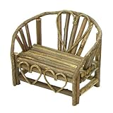 木製フラワースタンド　ハート付きウッドチェア