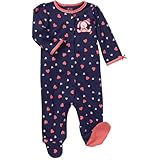 カーターズ（Carter's)女の子ネイビーＸピンクハードうさちゃんアップリケつき足つきカバーオール 3-6Ｍ(61-67cm )足付ロンパースパジャマ [並行輸入品]