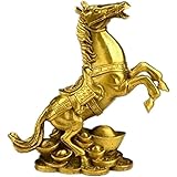 馬 風水 金運 開運 お守り 銅製 天馬 十二支 風水置物 ゴールドタイプ 縁起 オブジェ 赤い糸ブレスレットが付け