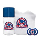 Official Licensed MLBファンショップメジャーリーグ野球チームベビースターターセット – ボトル、よだれかけおしゃぶりセット3ヶ月and up。GREAT for Baby画像