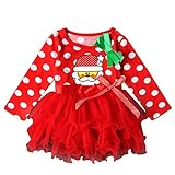 (プタス)Putars ベビー服 子供服 女の子 ワンピース チュールスカート クリスマス サンタクロース 可愛い 秋冬 旅行 記念日 プレゼント 1-6歳