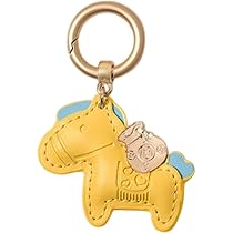 Amazon.co.jp: ファッショナブルな馬チャームキーホルダーソフトレザー