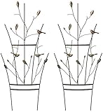 アイアントレリス シェイプフェンス(バード) ミドル 2枚セット 高さ140cm×幅63cm ブラック＆ブロンズ色 IPN-7664M-2P