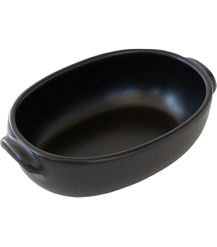 Amazon｜耐熱皿 調理プレート グラタン丸皿 取っ手付き 幅16.8cm