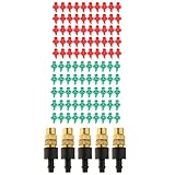 Fityle 噴霧器ノズル（5個）　調節可能　真ちゅう　ミニ　スプリンクラー　180度＆360度　各50個　お買い得