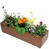 Welcome wood ハンドメイド！ 木がやさしくお花を守るコンパクトプランター６０型 色はCB カフェブラウン 容量・約10リットル