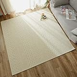 グラムスタイル ラグ カーペット 北欧 おしゃれ 洗える 3畳 190x240cm アース防ダニ 抗ウイルス 抗菌 防臭 床暖房対応 ニット柄 アイボリー