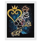 ダイヤモンドアート キングダムハーツ アニメ ダイヤモンド絵画 5D ダイヤモンド塗装 DIY モザイクアート グッズ キャラクター 全面貼り付 刺繍アート ビーズ絵 ダイヤモンド塗装 芸術品 ホーム装飾 ビーズ絵画 手作り 防水 誕生日 プレゼント 16"x20"