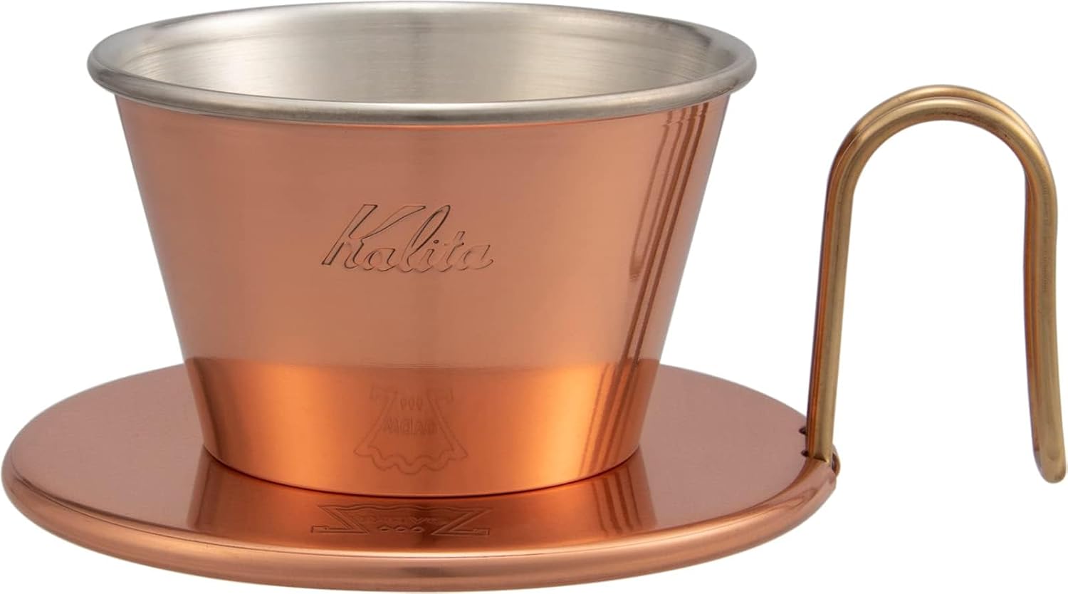 カリタ Kalita 熱伝導率が高い 銅製 コーヒー ドリッパー ウェーブシリーズ 燕職人手作り 1~2人用 WDC-155 日本製 ドリップ 器具 #04105 一人用 二人用 1杯用 2杯用 おしゃれ キャンプ アウトドア 喫茶店 アンティーク