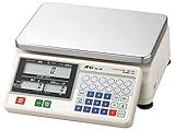 A&D 検定付き店舗用料金はかり SQ-6K ≪ひょう量:6000g 最小表示:1~2g(使用範囲:20~6000g) 皿寸法:300(W)*210(D)mm 検定付:10地域≫