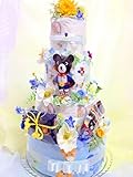 おむつケーキ4段 ギフトセット 超豪華出産祝い　 (パンパースSサイズ)