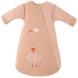 エルフ ベビー(Fairy Baby)オーガニックコットンベビースリーパー 新生児寝袋 おくるみ 秋冬前開き 長袖取り外す 寝冷え防止