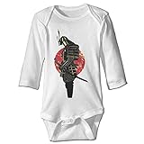 Sasa85 日本武士 当世具足 侍手 鎧 武士道 歳暮 哀れ イラスト 長袖ボディースーツ ベビー服 カバーオール 出産祝い かわいい ホワイト 24 Months