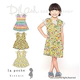 (ラポシェビスキュイ) La poche biscuit 盛夏'16/3柄フレンチスリーブワンピース 80 レッド