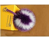 大きいflufflyリアルフォックスファーポンポン人形ボールキーホルダー・バッグのチャームのリング (27)