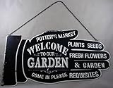 Large Metal WELCOME TO OUR GARDEN Sign