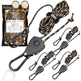 REBRIGHT DESIGN 自在金具 時短自在金具 2個／4個セット 時短設営 キャンプ用品 タープ テント ガイロープ パラコード ソロキャンプ アウトドア (4個セット, 迷彩)