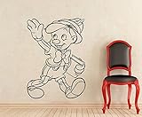 Pinocchio壁デカールDisney Cartoonsリムーバブル防水ビニールステッカー保育園壁アートTeen子供部屋壁装飾壁画( 225 a )