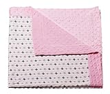 Pink Tiny Flowers Printed Minky Dot Baby Blanket by Blossoms & Buds [並行輸入品]
