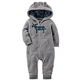カーターズ Carter's ロンパース マイクロフリース カバーオール アップリケ 長袖 男の子 ポリエステル100% 秋冬 Appliqu? Hooded Fleece Jumpsuit 6M (