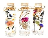 エレガントなお花たちとナチュラルなラベンダーの3本セット　人気のBottYハーバリウム‼　ミニ円柱瓶100ml3本セット（スイートフラワー・3本セット）