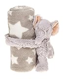 Cuddletime Grey Ellie Elephant baby blanket 105cm x 83cm by Shudehill Giftware