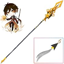 【即日発送可能】 原神 鍾離 コスプレ 武器 道具 破天の槍 Amazon.co.jp: 原神 げんしん 鍾離 コスプレ 武器 長槍 耳飾り