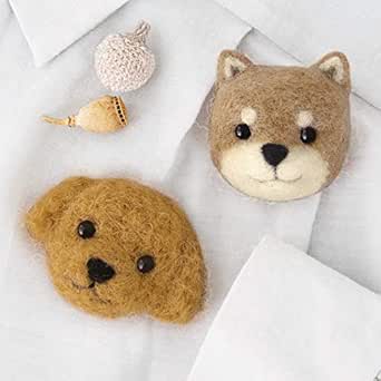 Amazon Co Jp スターターセット付き 羊毛フェルトで作る柴犬とトイプードルのブローチ手作りキット マスコット 自由研究 須佐沙知子先生デザイン ホビー