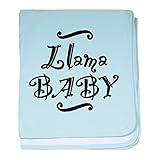 CafePress – LlamaベビーBaby Blanket – スーパーソフトベビー毛布、新生児おくるみ 標準 ブルー 621949898-0-98-0
