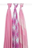 Henry and Brothers Happy Pink Baby Blankets, 3 Count by Henry and Brothers