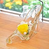 [florence du]プリザーブドフラワー 1輪 バラ シンデレラプリンセスハイヒール イエロー ガラスの靴 花 ギフト フラワーギフト