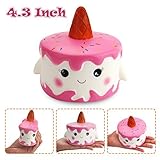 beyumiユニコーンケーキSquishyクリーム香りつきシミュレーションかわいいケーキSqueezeおもちゃforコレクションギフト、装飾小道具LargeまたはStress Relief
