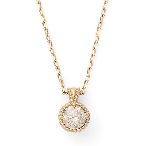Amazon | [アガット] K10ダイヤモンドネックレス（0.07ct
