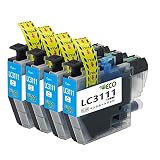 Brother（ブラザー）LC3111 LC3111-C 互換インクカートリッジ 4本セット 大容量タイプ 対応機種:DCP-J978N-B/W DCP-J973N DCP-J972N DCP-J577N DCP-J572N MFC-J898N MFC-J893N MFC-J738DN MFC-J738DWN MFC-J998DN MFC-J998DWN