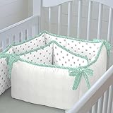 Carousel Designs Mint Herringbone Crib Bumper by Carousel Designs