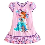 (ディズニー) Disney ちいさなプリンセス ソフィア ナイトシャツ ネグリジェ ワンピース チュニック ライトピンク パール付き/ブルードレス (130cm　(7/8)) [並行輸入品]