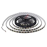 XKTTSUEERCRR 16.4ft/5M, Black PCB 5050 SMD 300LED, IP65Waterproof LED Light Strip for Outdoor/ Indoo