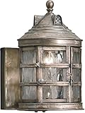 Elk 2130-WB 6 by 11-Inch Barnstable 1-Light Outdoor Wall Sconce with Water Glass Shade, Olde Bay Fin