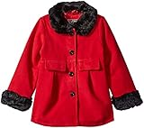 Ok Kids! Little Girls' Dress Wool Coat Red 6X [並行輸入品]