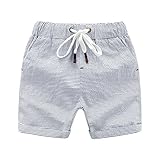 Tortor 1bacha(JP) ハーフパンツ キッズ 男の子 ボーダー柄 ウェストゴム 短パン 半ズボン 男児 綿 ビーチパンツ サーフパンツ 子供用 快適 おしゃれ 夏用 海水浴 プール アウト